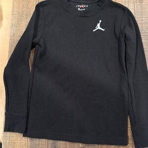 Jordan Kids Black Long Sleeve Thermal Tee